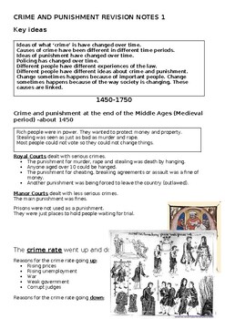 Crime and Punishment in Britain detailed notes, 1450-2000 | TPT