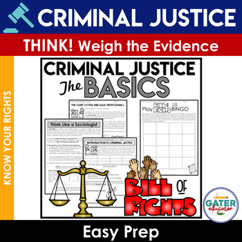 Preview of Criminal Justice | Bill of Rights | Critical Thinking Activities