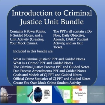 Preview of Criminal Justice I Full Curriculum - with exams - Everything you need!!!!