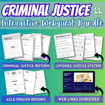 Preview of Criminal Justice Interactive Webquest Bundle