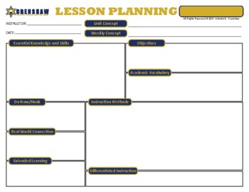 Preview of Criminal Justice Lesson Plan Template
