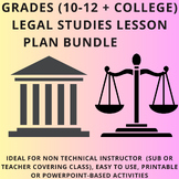 (Grades 10 - College )Legal Studies Lesson Plans / Law Les
