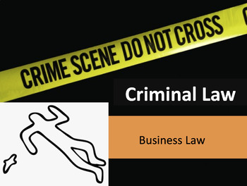 Preview of Criminal Law Lesson with Digital Bingo Card Game