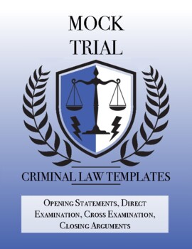 Preview of Criminal Mock Trial Attorney Scripts