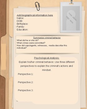 Criminal Profile Template