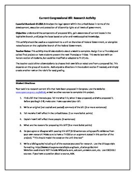 Preview of Congressional Bills: Legislative Research