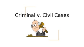 Preview of Criminal v. Civil Cases: Guided Notes Slides