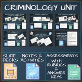 Criminology Unit Bundle - Unit Plan, Slide Decks, Notes, A