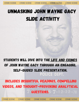 Preview of Criminology- Unmasking John Wayne Gacy Slide Activity