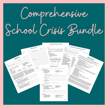 Preview of Crisis & Safety Plan Bundle: Bullying, Suicide Risk, Violence, Abuse, and More