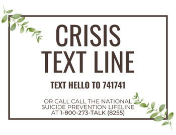 Preview of Crisis Text Line Handout