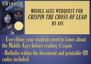 Preview of Crispin and Middle Ages Webquest (Prereading) (MS Word)