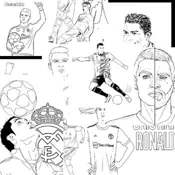 Cristiano Ronaldo Coloring Pages Printable by Tazinbooks | TPT