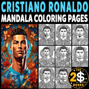 Preview of Cristiano Ronaldo Mandala Coloring Book – 10 Pages