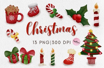 Preview of Cristmas decoration Clipart