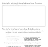 Criteria and Tips for Writing WorkKeys-Style Questions