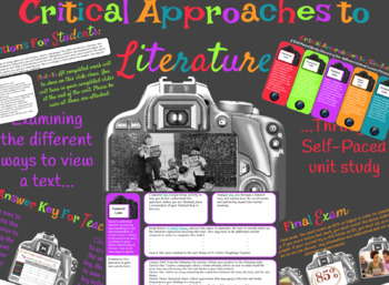 Preview of Critical Approaches to Literature Self Paced Activity Advanced ELA