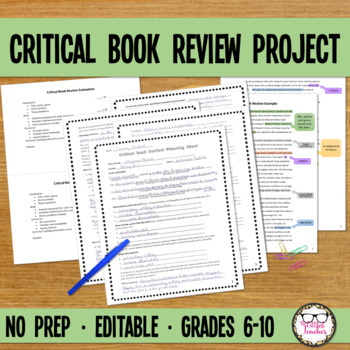 Preview of Critical Book Review Project | Book Report | Independent Reading Assessment
