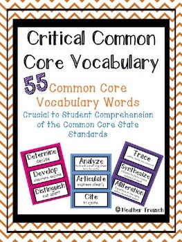 Preview of Critical Common Core Vocabulary