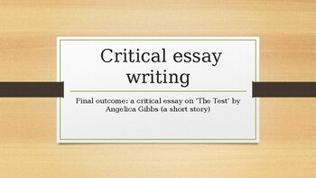 the test by angelica gibbs critical essay