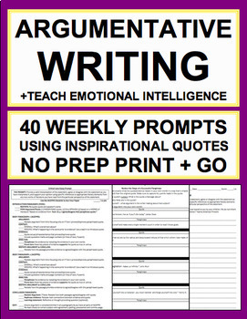 Preview of Opinion Writing & Elaboration Practice with Quotes | Printable & Digital