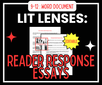 Preview of Critical Lens: High School Reader Response Essay Directions for ANY Text