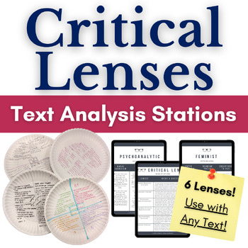 Preview of Critical Lenses Reading Stations Literary Analysis Activity for Fiction Texts
