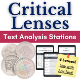 Critical Lenses Reading Stations Literary Analysis Activit