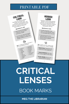 Preview of Critical Lenses for Literary Analysis (Bookmarks)