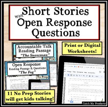 Preview of Short Stories for Inferences, Accountable Talk, and Reading Comprehension