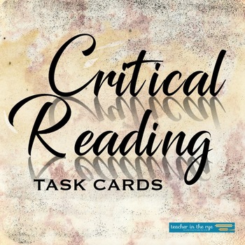 Preview of Critical Reading Task Cards for Use With Any Nonfiction Text!
