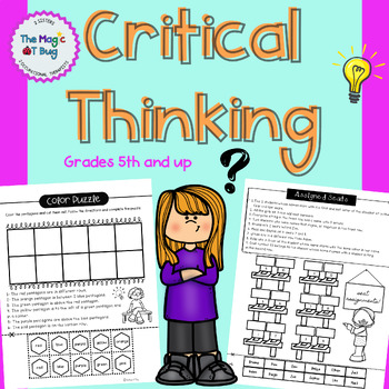 Preview of Critical Thinking Activities  - Following Directions- Occupational therapy