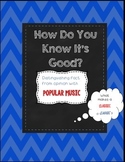 Critical Thinking Activity:  How Do You Know It's Good?