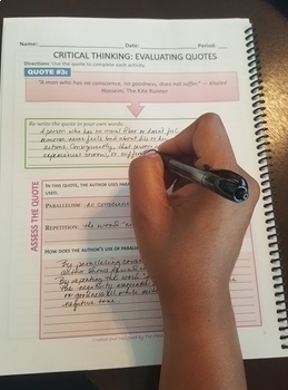 example critical thinking journal