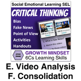 6Cs Critical Thinking E/F: Video Analysis + Bias | Social 