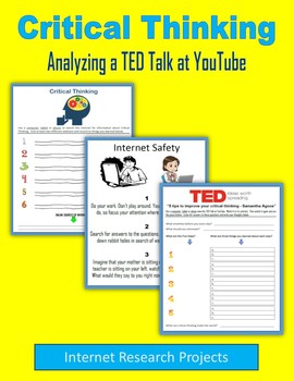 Preview of Critical Thinking - Analyzing a TED Talk at YouTube