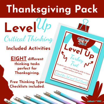 Preview of Critical Thinking Challenge Activities - Turkey Trot - Grades 1 -2 (GATE)