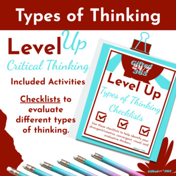 Preview of Critical Thinking Checklist to Identify Different Thinking Types (GATE)