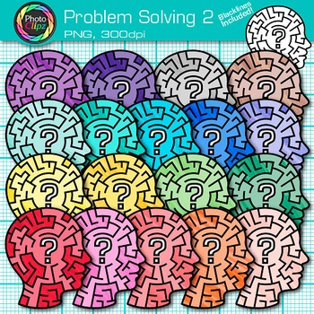 Preview of Critical Thinking Clipart Images: Creative Problem Solving Brain Clip Art PNG