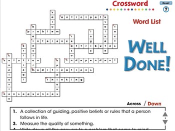 aes critical thinking crossword answers