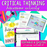 Critical Thinking Discussion Activity for Any Text: Real T