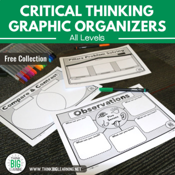Preview of Critical Thinking Graphic Organizers-Free Collection
