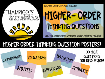 Preview of Critical Thinking H.O.T. Question Stems