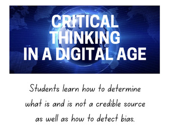 Preview of Critical Thinking In A Digital Age: Determine Credible Sources and Detect Bias