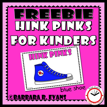 Preview of HINK PINK PUZZLES for KINDERS FREEBIE Problem Solving Task Cards for Pre-readers