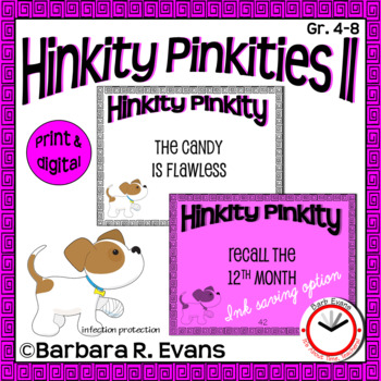 Preview of HINKITY PINKITY PUZZLES Set II Word Riddles Task Cards Vocabulary GATE