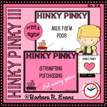 Preview of HINKY PINKY PUZZLES Set III Word Riddles Task Cards Vocabulary GATE