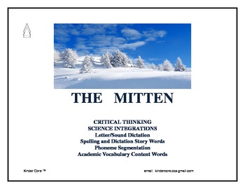 Preview of Critical Thinking, Mitten, Comprehension Story Cards, Science, Vocabulary,
