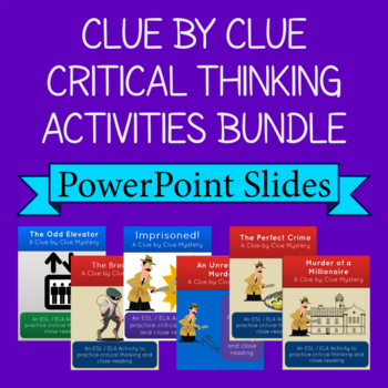 Preview of Critical Thinking Mystery Game: Clue by Clue PowerPoint Bundle
