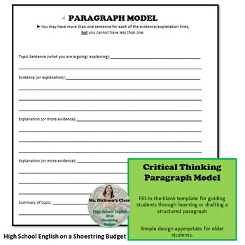 how to write a paragraph pdf critical thinking